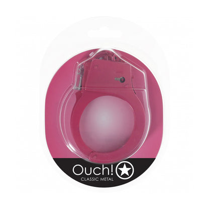 Ouch! Classic Metal Handcuffs Pink | 8714273058270 | Available at EroticWarehouse.com