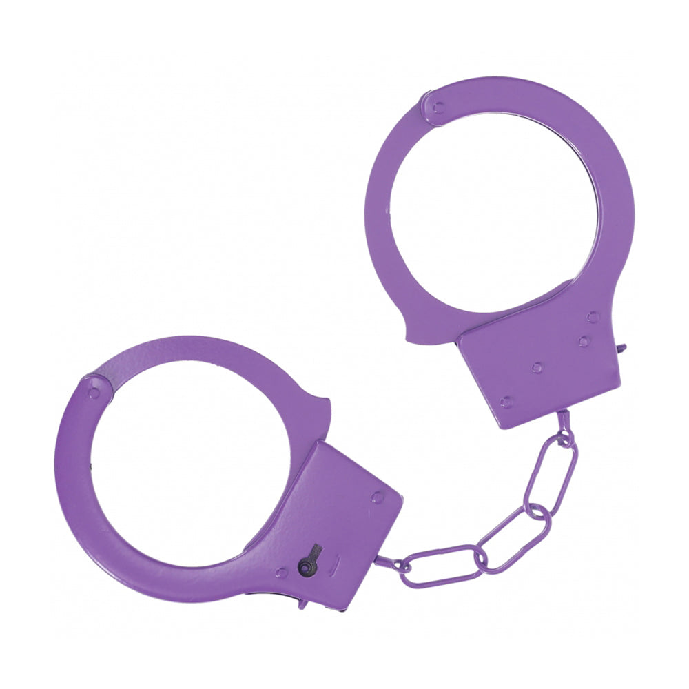 Ouch! Classic Metal Handcuffs Purple | 8714273058287 | Available at EroticWarehouse.com