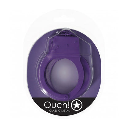 Ouch! Classic Metal Handcuffs Purple | 8714273058287 | Available at EroticWarehouse.com