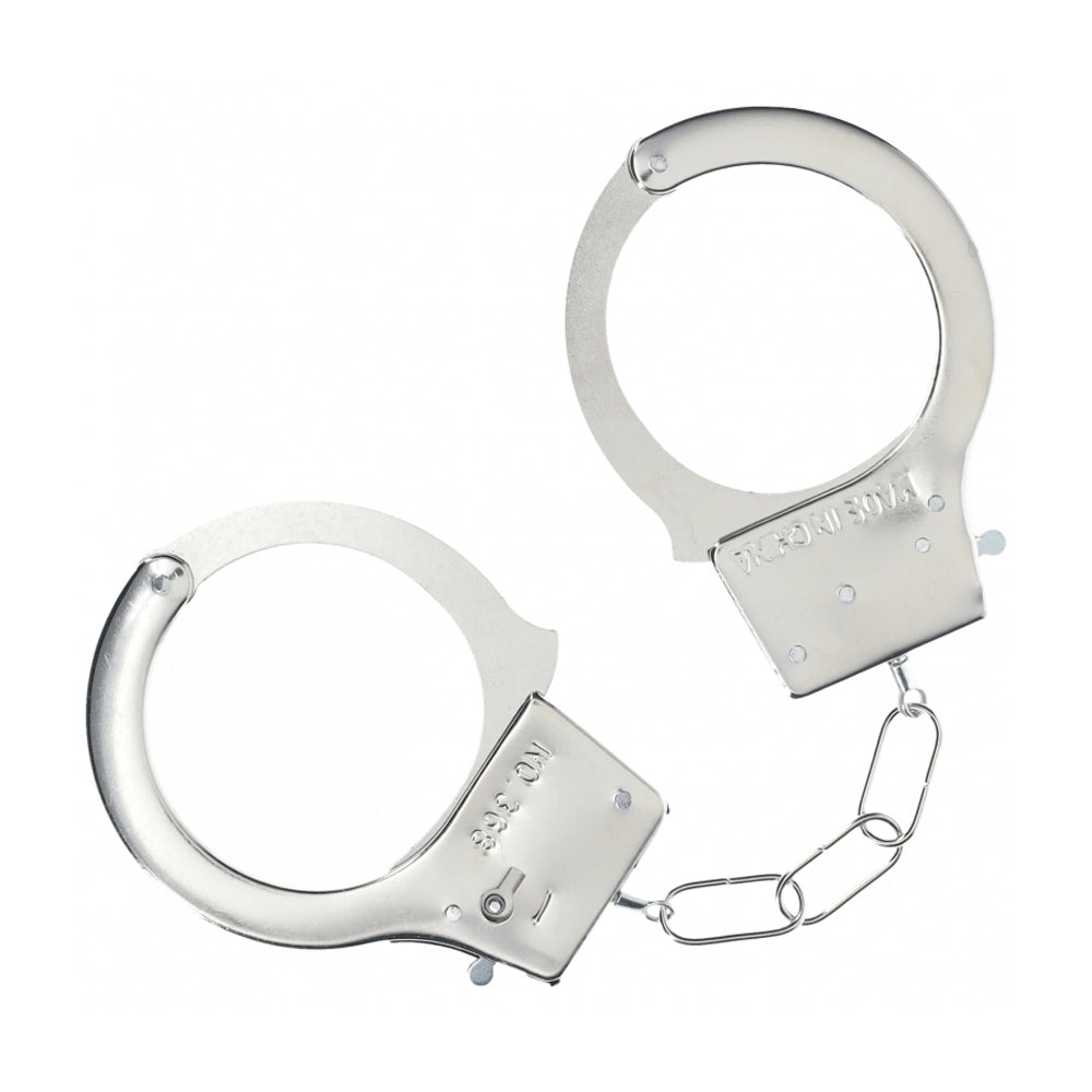 Ouch! Classic Metal Handcuffs Silver | 8714273058300 | Available at EroticWarehouse.com