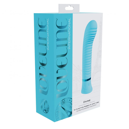 Loveline Divine Ribbed G-Spot Vibe Blue | 8714273058478 | Available at EroticWarehouse.com