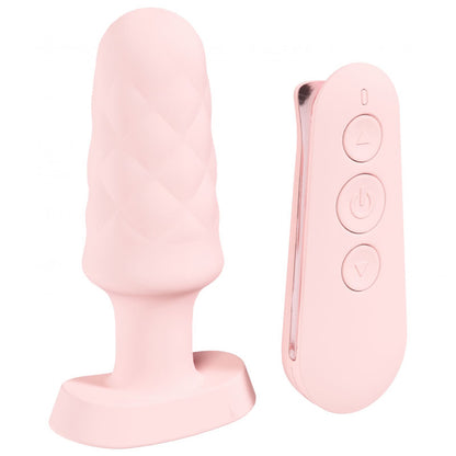 Loveline Velvet Remote Vibrating Plug Pink | 8714273058607 | Available at EroticWarehouse.com