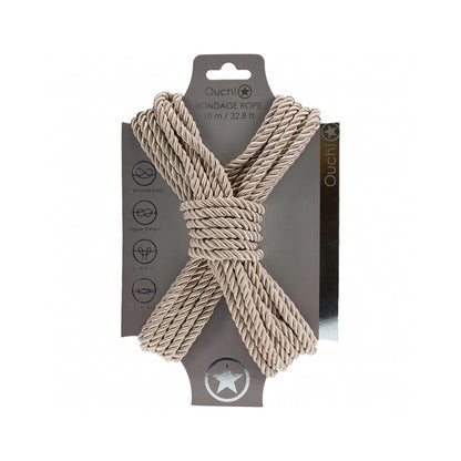 Ouch! Bondage Rope 10 Meter Nylon Gold | 8714273059390 | Available at EroticWarehouse.com