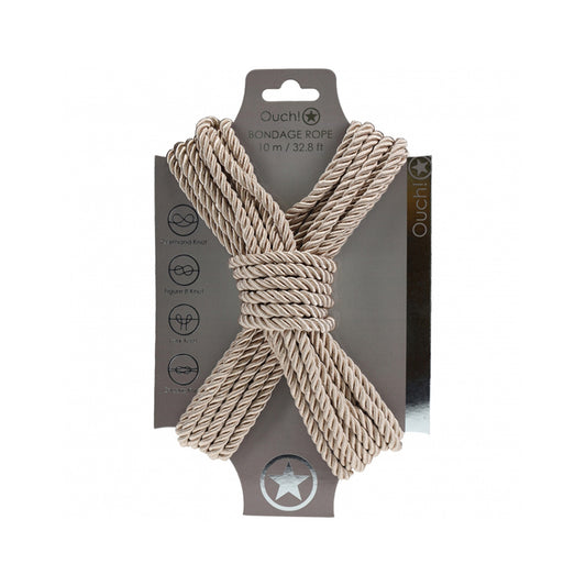 Ouch! Bondage Rope 10 Meter Nylon Gold | 8714273059390 | Available at EroticWarehouse.com