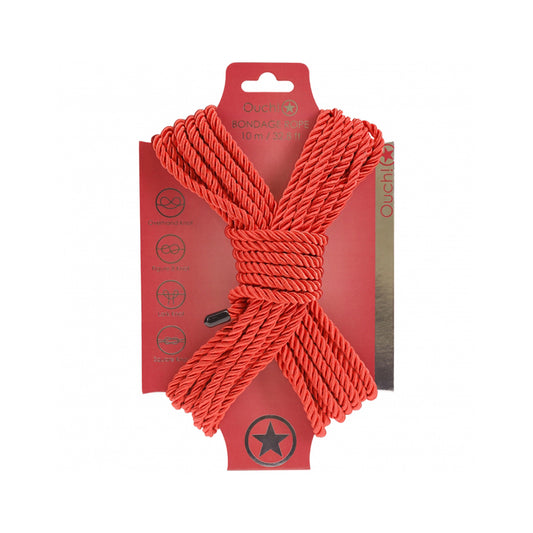 Ouch! Bondage Rope 10 Meter Nylon Red | 8714273059468 | Available at EroticWarehouse.com
