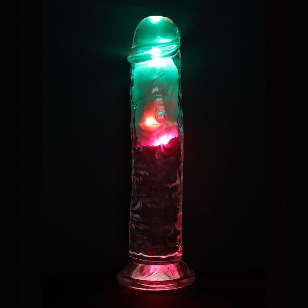 Realrock Led Vibrating Dildo No Balls 8" | 8714273059642 | Available at EroticWarehouse.com