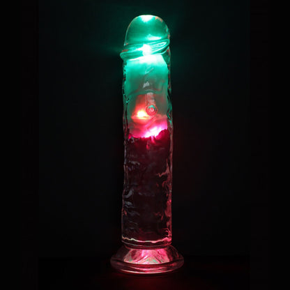 Realrock Led Vibrating Dildo No Balls 8" | 8714273059642 | Available at EroticWarehouse.com