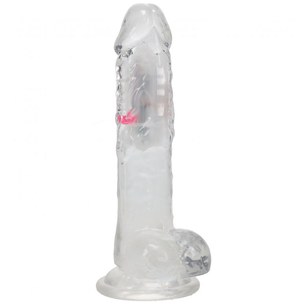 Realrock Led Vibrating Dildo With Balls 8" | 8714273059659 | Available at EroticWarehouse.com