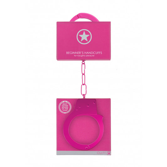 Ouch! Beginner's Handcuffs Pink | 8714273074010 | Available at EroticWarehouse.com