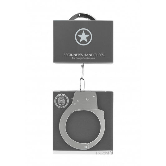 Ouch! Beginner's Handcuffs Metal | 8714273074065 | Available at EroticWarehouse.com
