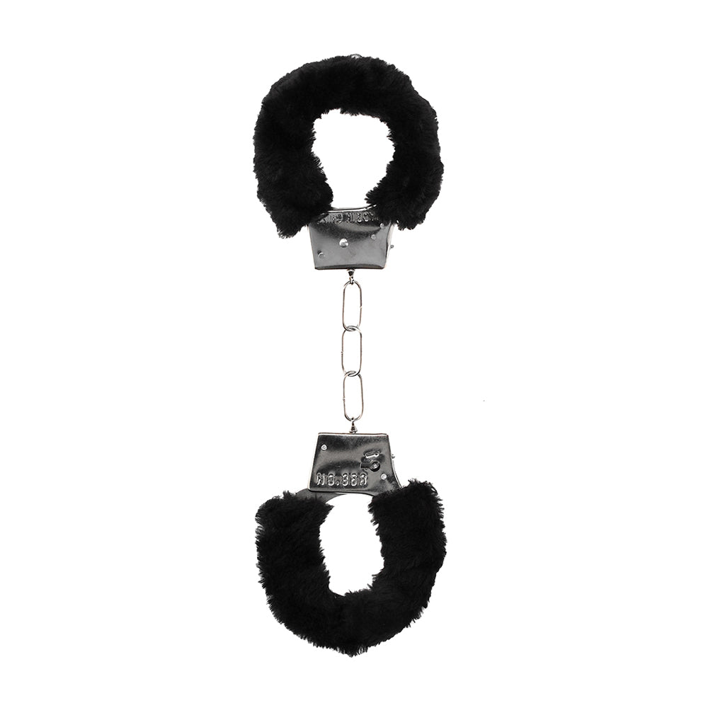 Ouch! Beginner's Handcuffs Furry Black | 8714273074096 | Available at EroticWarehouse.com