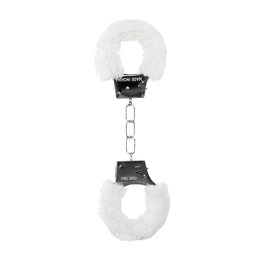 Ouch! Beginner's Handcuffs Furry White | 8714273074119 | Available at EroticWarehouse.com