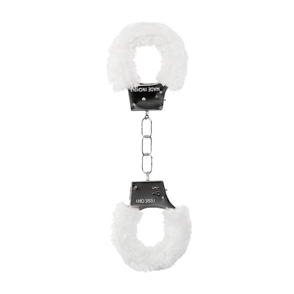 Ouch! Beginner's Handcuffs Furry White | 8714273074119 | Available at EroticWarehouse.com