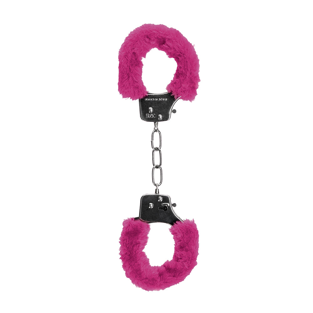 Ouch! Pleasure Handcuffs Furry Pink | 8714273074188 | Available at EroticWarehouse.com