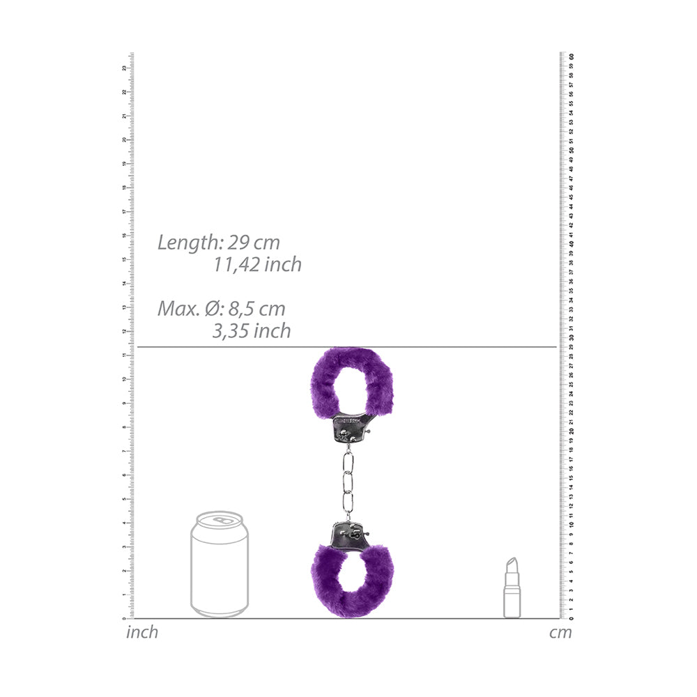Ouch! Pleasure Handcuffs Furry Purple | 8714273074195 | Available at EroticWarehouse.com