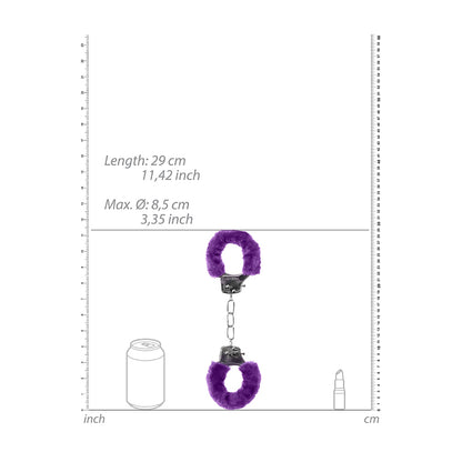 Ouch! Pleasure Handcuffs Furry Purple | 8714273074195 | Available at EroticWarehouse.com