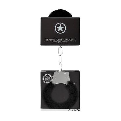 Ouch! Pleasure Handcuffs Furry Black | 8714273074201 | Available at EroticWarehouse.com