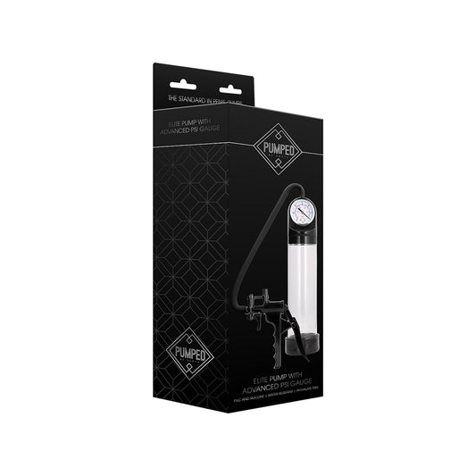 Elite Pump With Advanced Psi Gauge Transparent | 8714273292018 | Available at EroticWarehouse.com