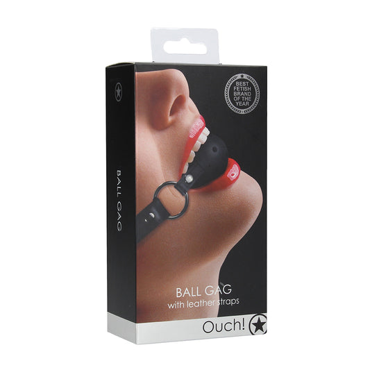 Ouch! Gag Ball Black | 8714273309341 | Available at EroticWarehouse.com