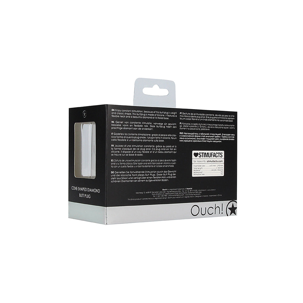 Cone-Shaped Diamond Butt Plug Black | 8714273492173 | Available at EroticWarehouse.com