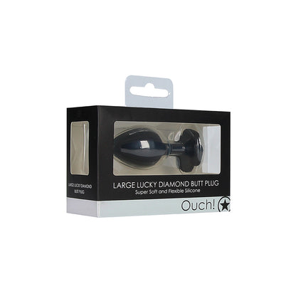 Large Lucky Diamond Butt Plug Black | 8714273492326 | Available at EroticWarehouse.com
