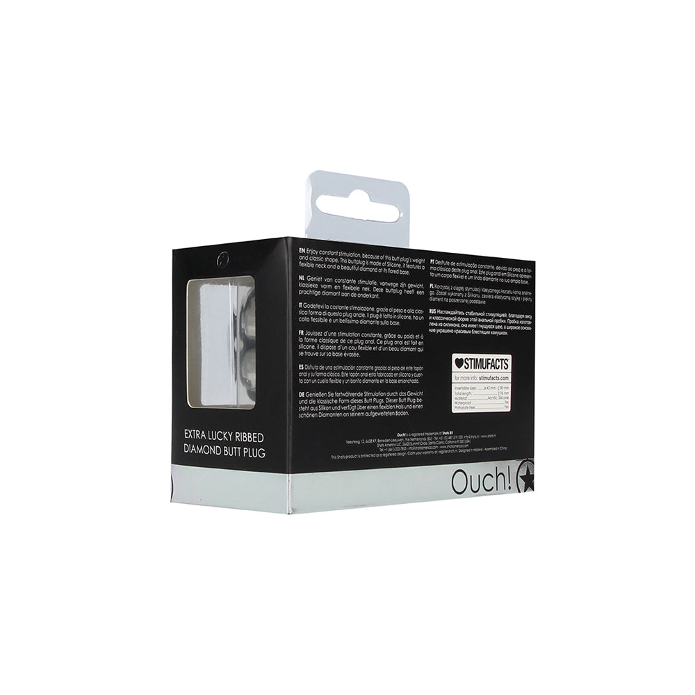 Extra Large Lucky Diamond Butt Plug Black | 8714273492357 | Available at EroticWarehouse.com