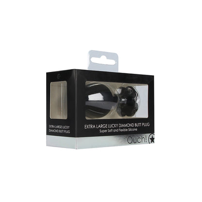 Extra Large Lucky Diamond Butt Plug Black | 8714273492357 | Available at EroticWarehouse.com