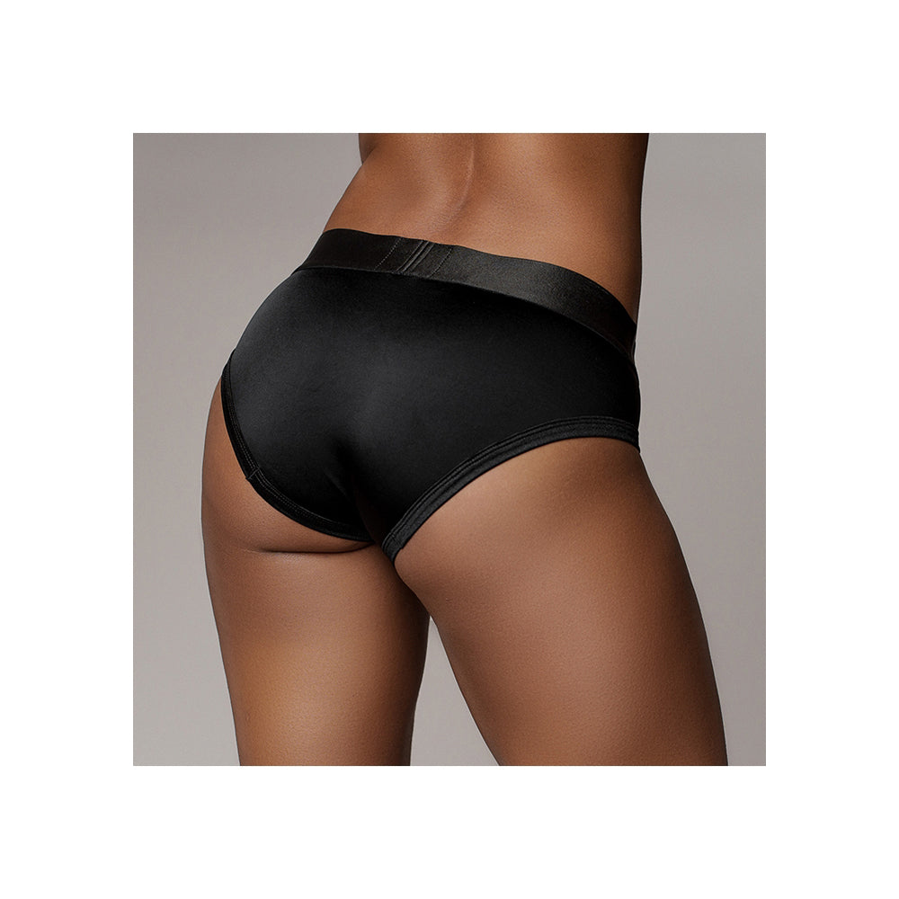 Ouch! Vibrating Strap-On High-Cut Brief M/L | 8714273493392 | Available at EroticWarehouse.com