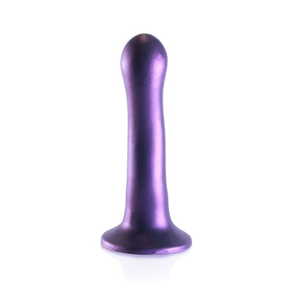 Ultra Soft Silicone Curvy G-Spot Dildo 7" Metallic Purple | 8714273493422 | Available at EroticWarehouse.com