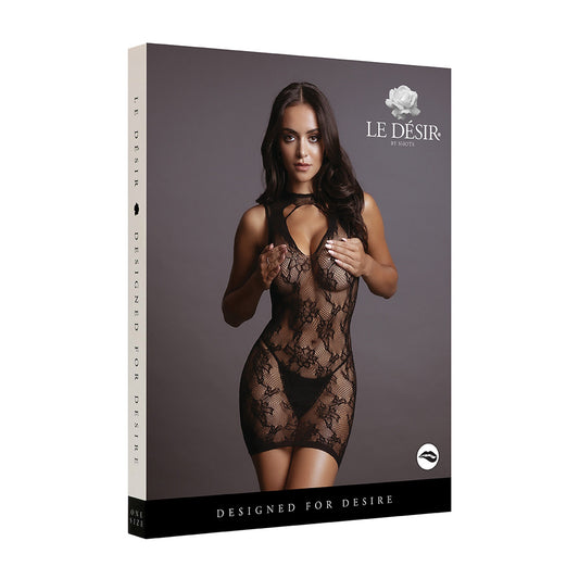 Le Desir High Neck Lace Mini Dress | 8714273495532 | Available at EroticWarehouse.com