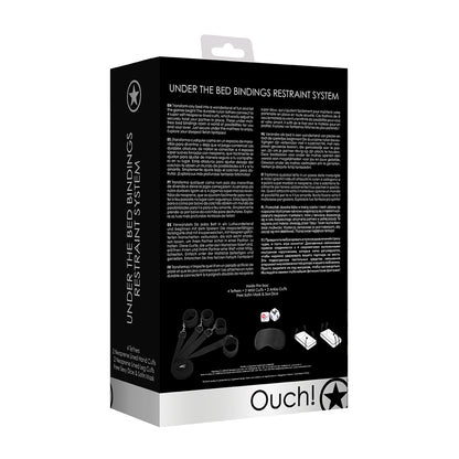 Ouch! Under The Bed Binding Restraint Kit Black | 8714273504173 | Available at EroticWarehouse.com