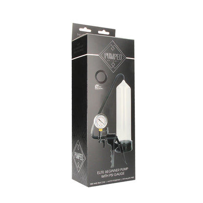 Pumped Elite Beginner Pump With Psi Gauge Transparent | 8714273504739 | Available at EroticWarehouse.com