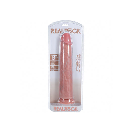 Realrock Extra Long Realistic Dildo No Balls 13" Flesh | 8714273505101 | Available at EroticWarehouse.com