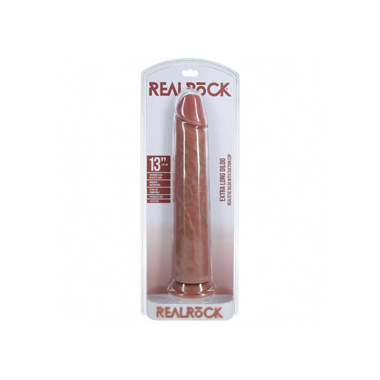 Realrock Extra Long Realistic Dildo No Balls 13" Tan | 8714273505118 | Available at EroticWarehouse.com