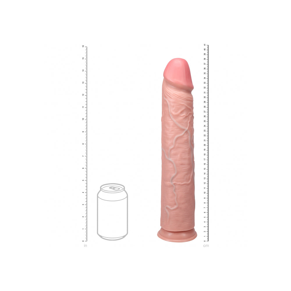 Realrock Extra Long Realistic Dildo No Balls 15" Flesh | 8714273505163 | Available at EroticWarehouse.com
