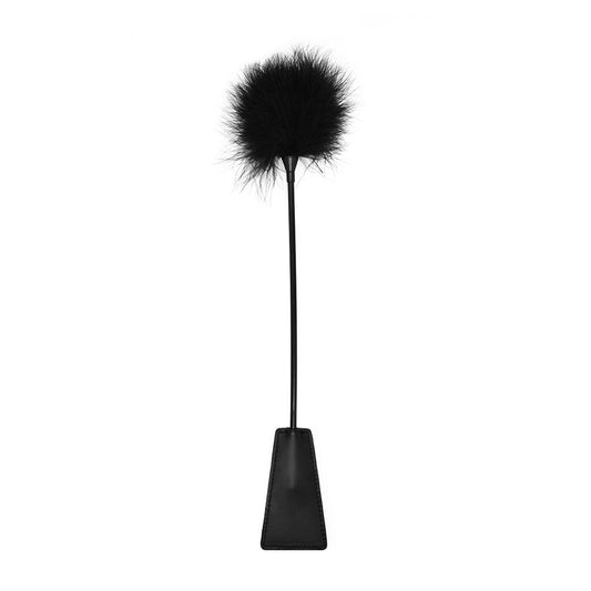 Ouch! Crop With Feather Black | 8714273505262 | Available at EroticWarehouse.com