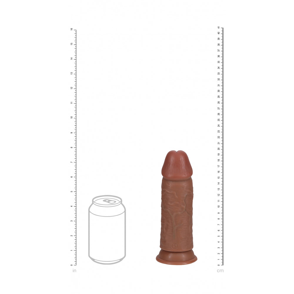 Realrock Extra Thick Realistic Dildo No Balls 8" Tan | 8714273505293 | Available at EroticWarehouse.com