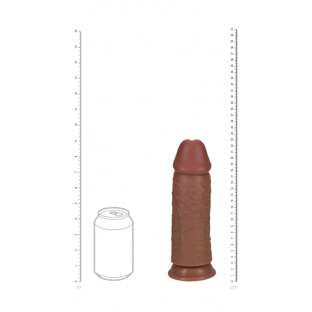 Realrock Extra Thick Realistic Dildo No Balls 9" Tan | 8714273505323 | Available at EroticWarehouse.com