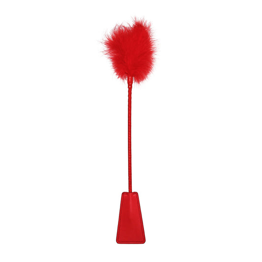 Ouch! Crop With Feather Red | 8714273505330 | Available at EroticWarehouse.com