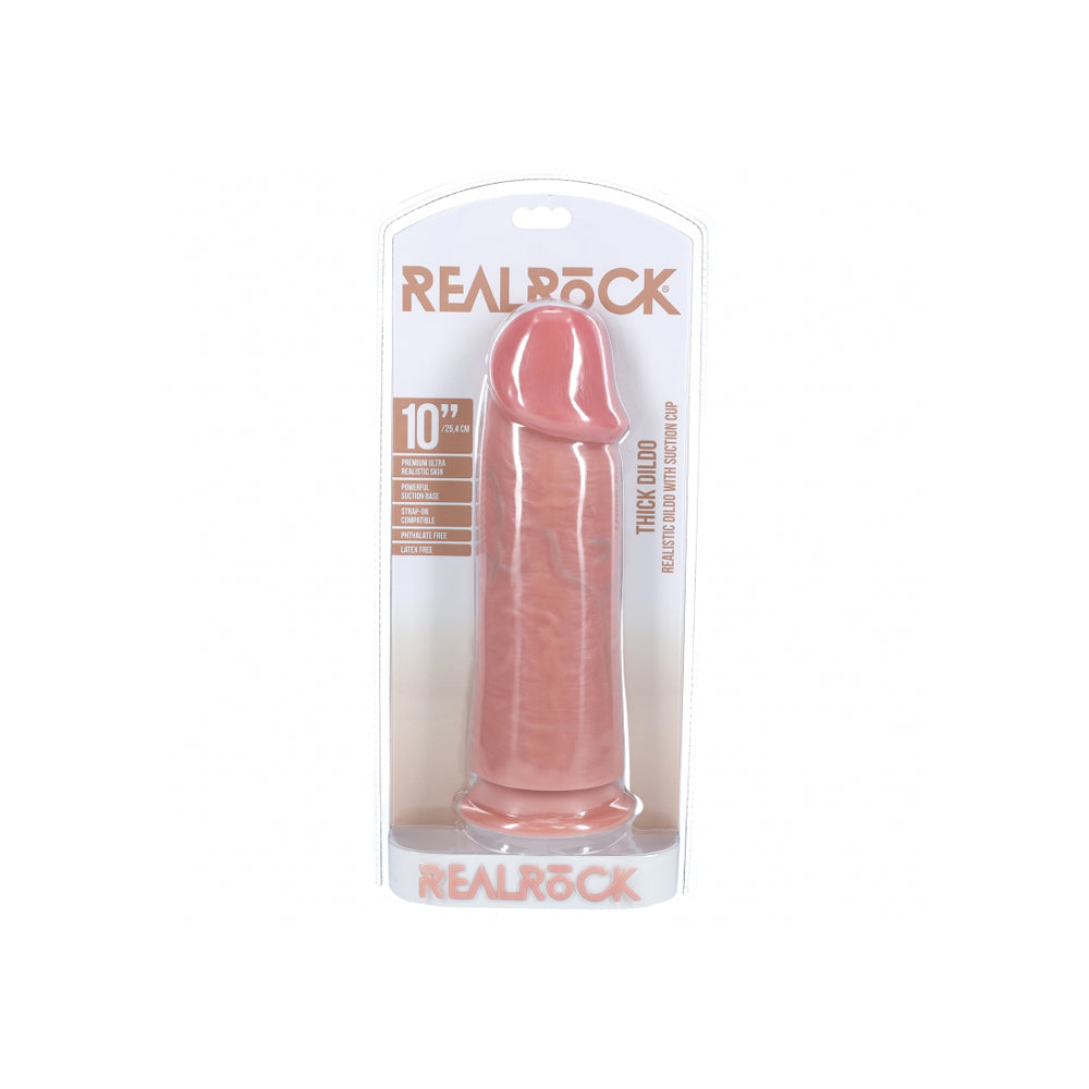 Realrock Extra Thick Realistic Dildo No Balls 10" Flesh | 8714273505347 | Available at EroticWarehouse.com