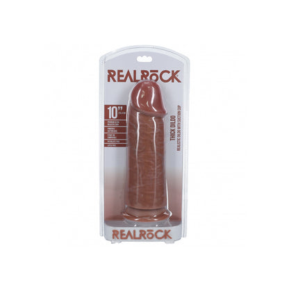 Realrock Extra Thick Realistic Dildo No Balls 10" Tan | 8714273505354 | Available at EroticWarehouse.com