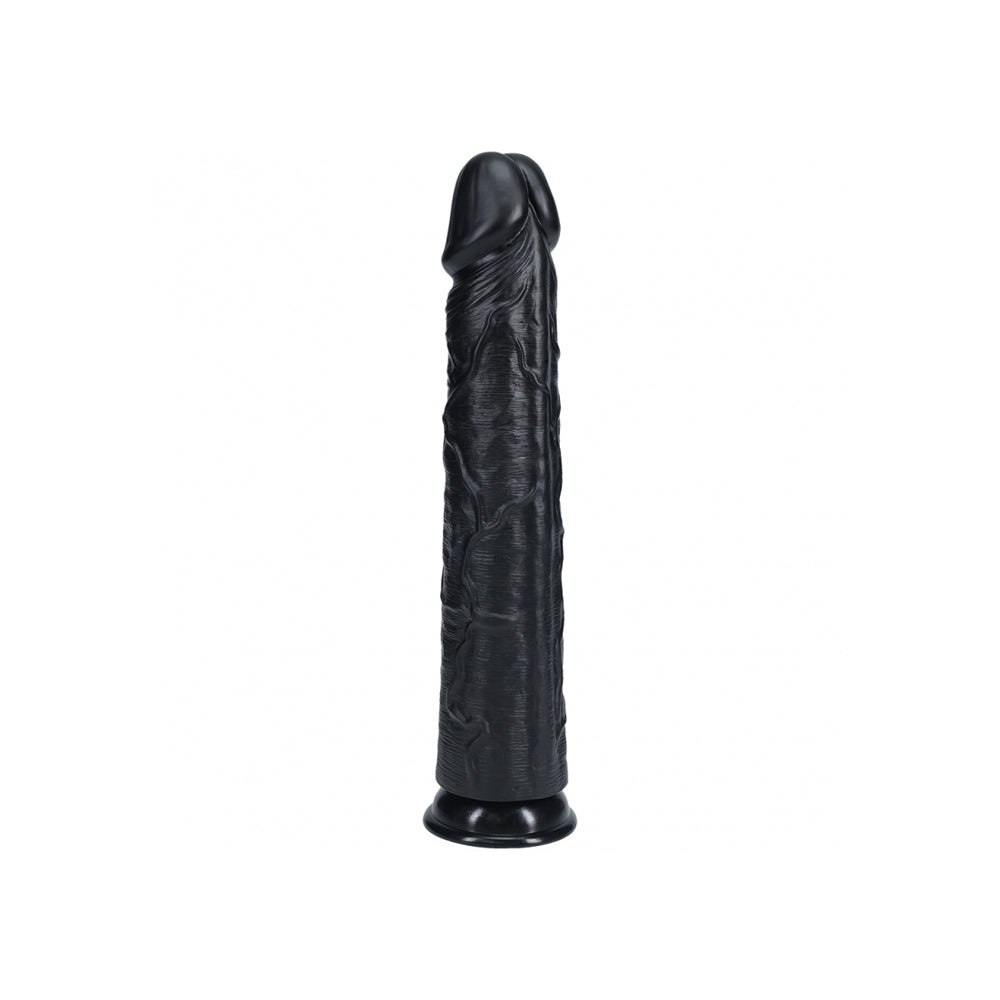 Realrock Extra Long Realistic Dildo No Balls 14" Black | 8714273505767 | Available at EroticWarehouse.com