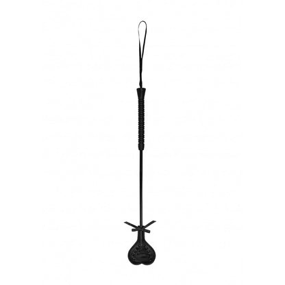 Ouch! Crop Black Heart With Black Lace Large | 8714273506801 | Available at EroticWarehouse.com