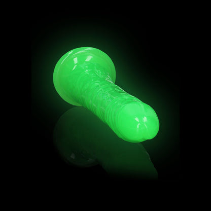 Realrock Glow In The Dark Slim Dildo 8'' Neon Green | 8714273519986 | Available at EroticWarehouse.com