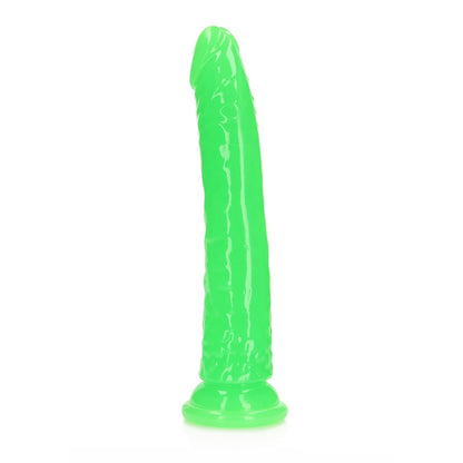 Realrock Glow In The Dark Slim Dildo 10'' Neon Green | 8714273520067 | Available at EroticWarehouse.com