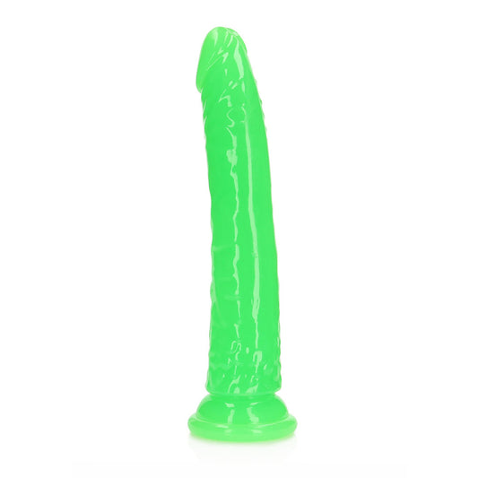Realrock Glow In The Dark Slim Dildo 10'' Neon Green | 8714273520067 | Available at EroticWarehouse.com