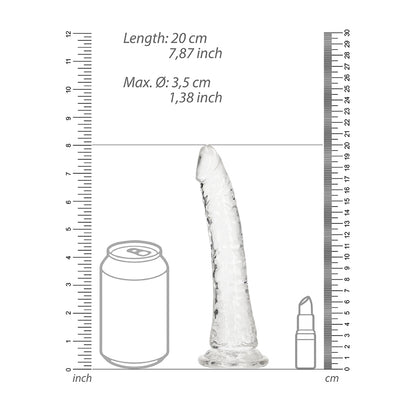 Realrock Crystal Clear Slim Dildo 7'' Transparent | 8714273520180 | Available at EroticWarehouse.com