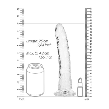 Realrock Crystal Clear Slim Dildo 9'' Transparent | 8714273520203 | Available at EroticWarehouse.com