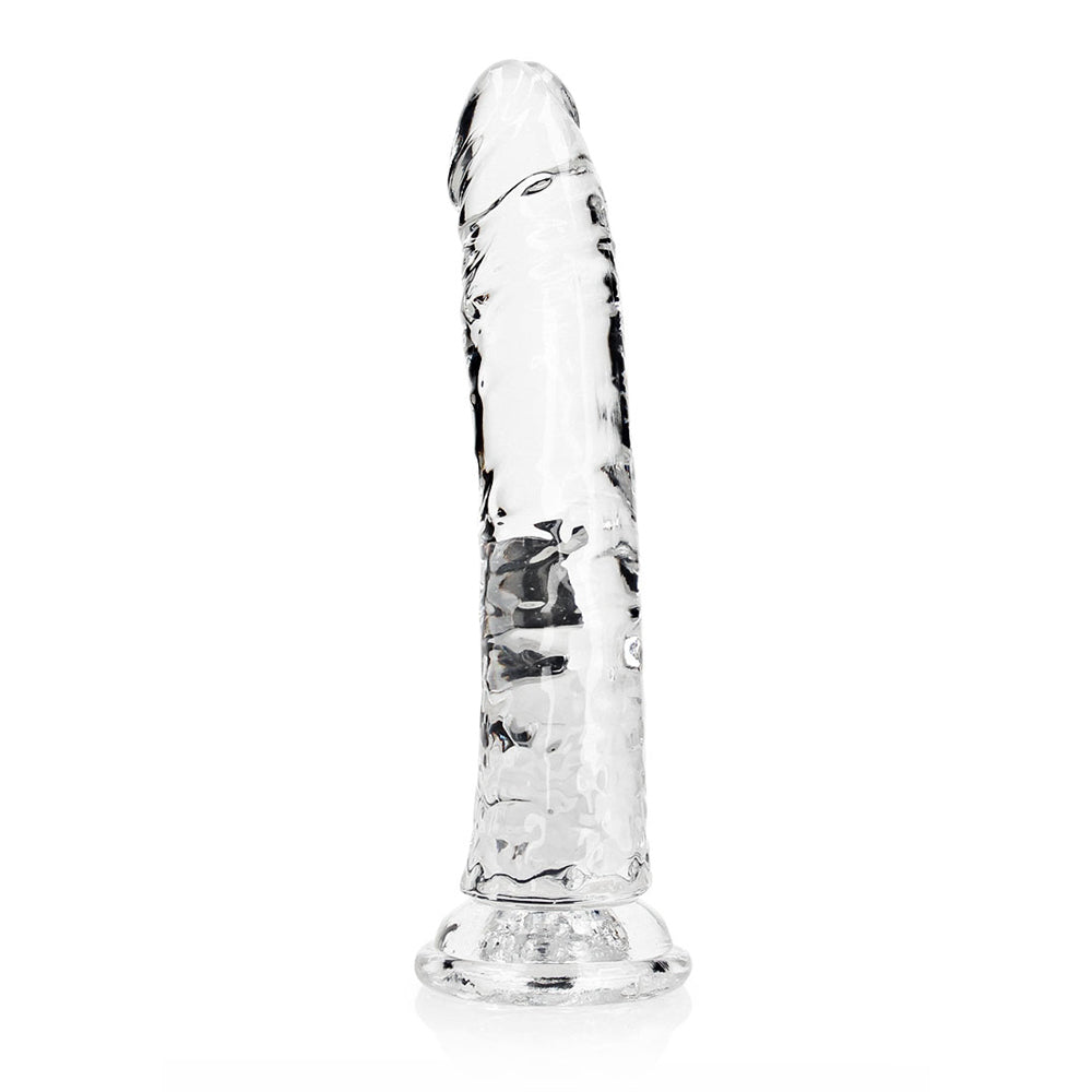 Realrock Crystal Clear Slim Dildo 9'' Transparent | 8714273520203 | Available at EroticWarehouse.com
