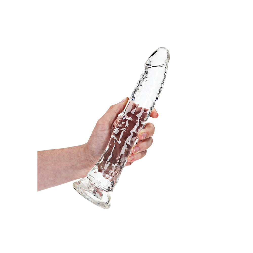 Realrock Crystal Clear Slim Dildo 10'' Transparent | 8714273520210 | Available at EroticWarehouse.com